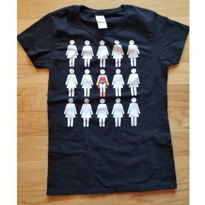 WONDER WOMAN Black Short Sleeve Tee Small NEW